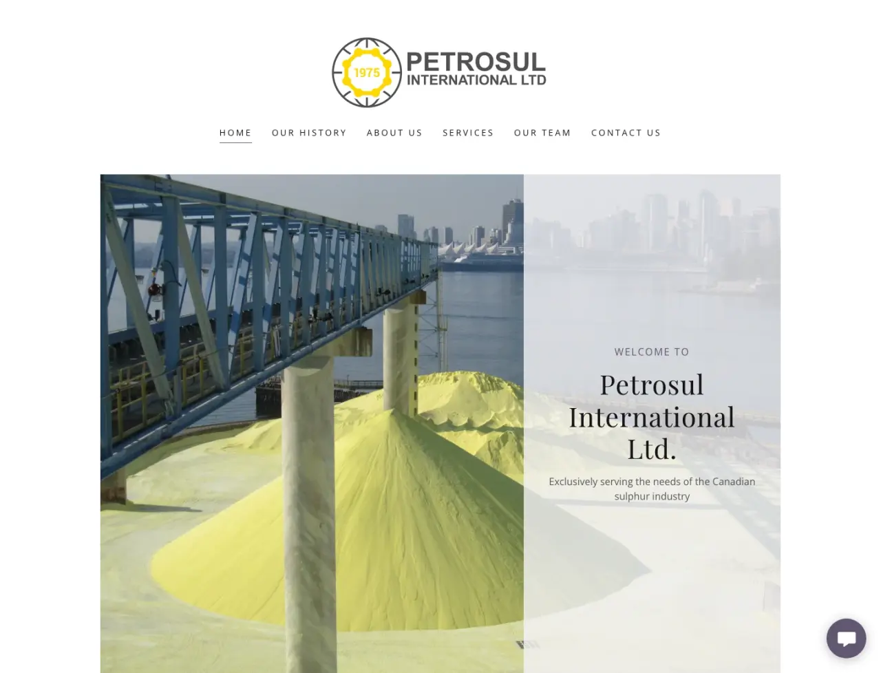 Petrosul website homepage